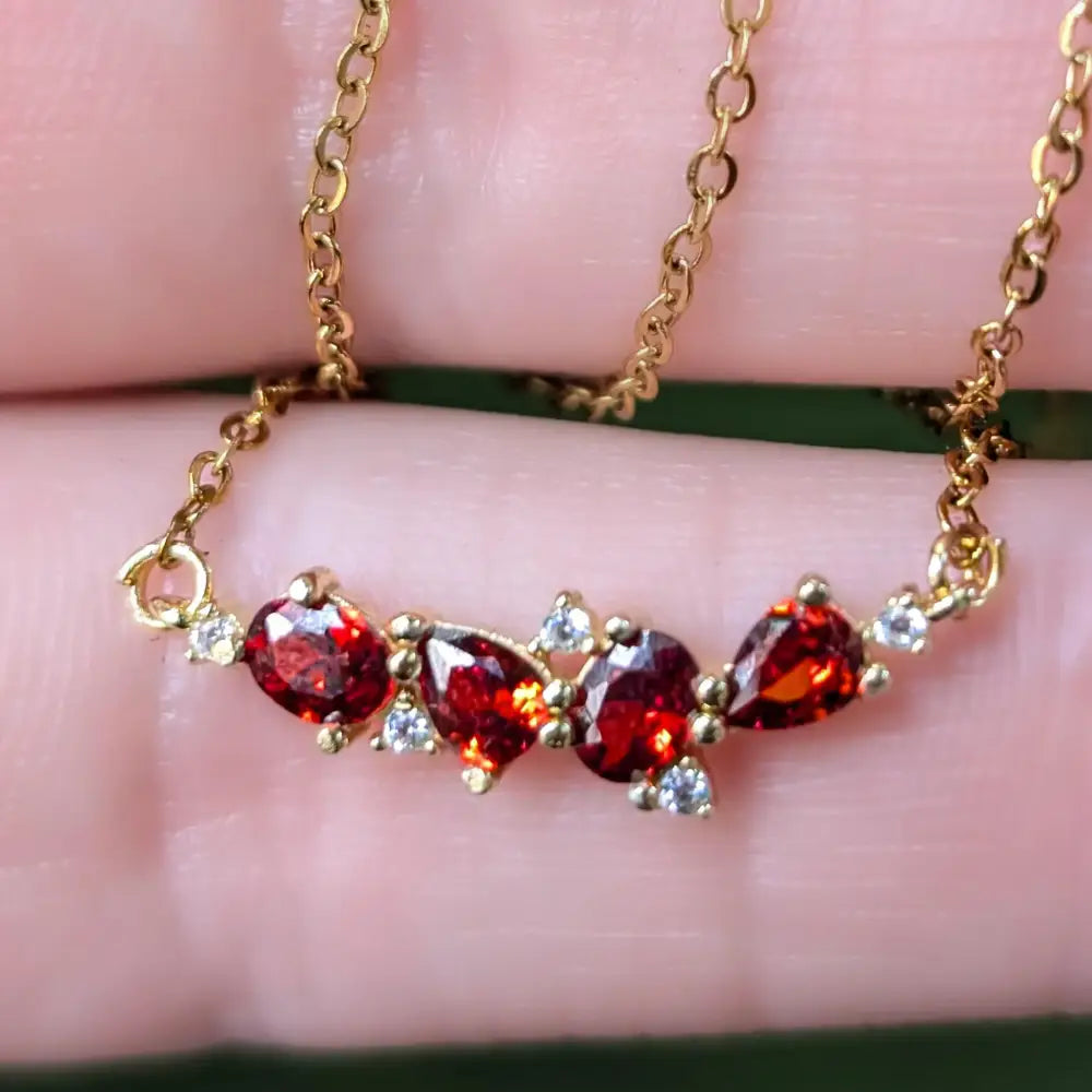 The Legacy Necklace - Garnet Necklaces Handmade Handcrafted