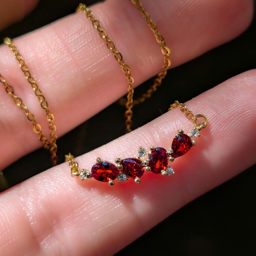 The Legacy Necklace - Garnet Necklaces Handmade Handcrafted