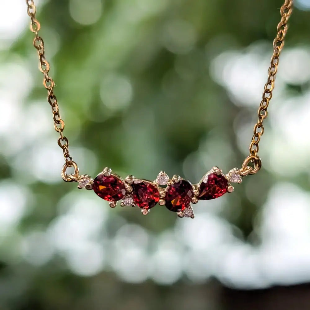 The Legacy Necklace - Garnet Necklaces Handmade Handcrafted