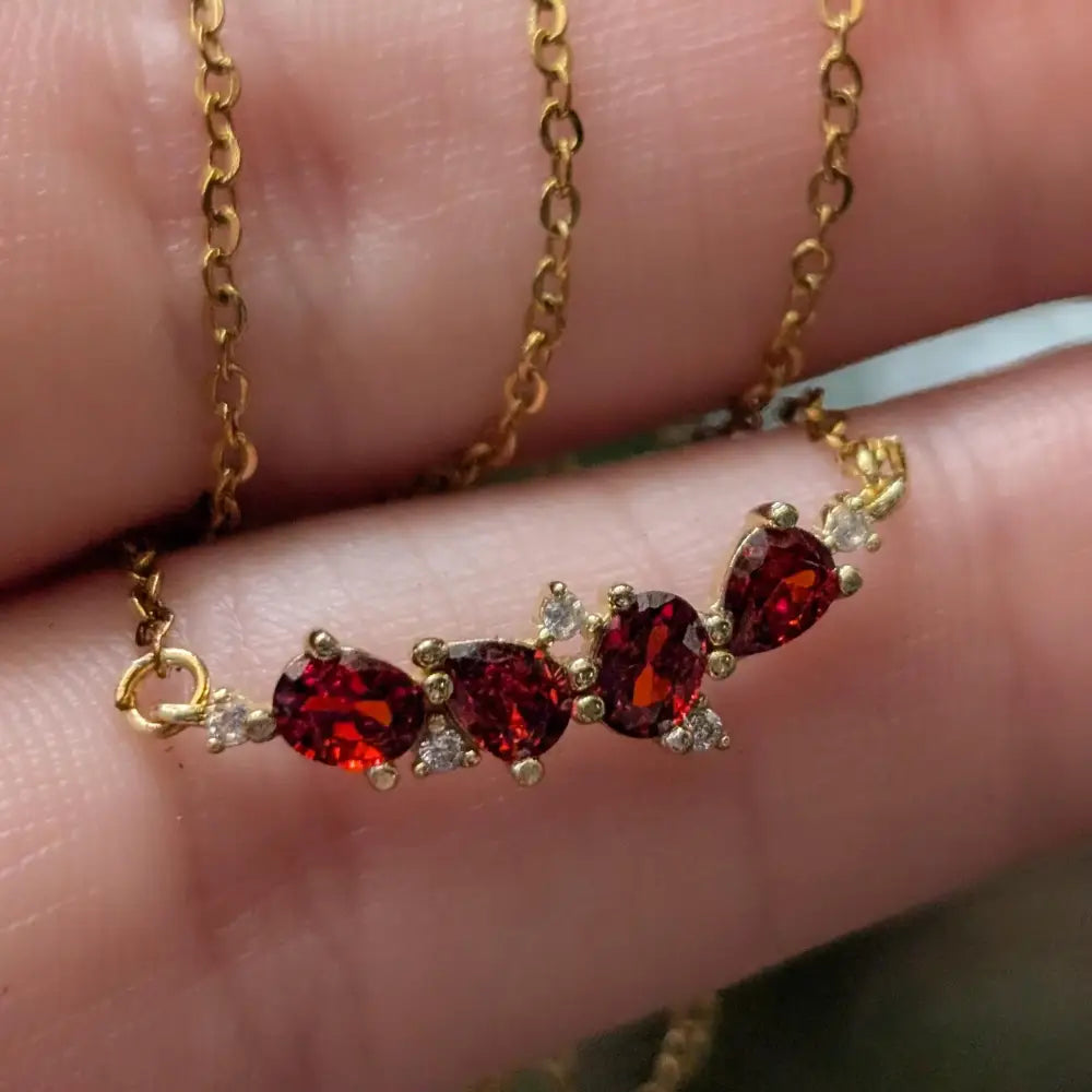 The Legacy Necklace - Garnet Necklaces Handmade Handcrafted