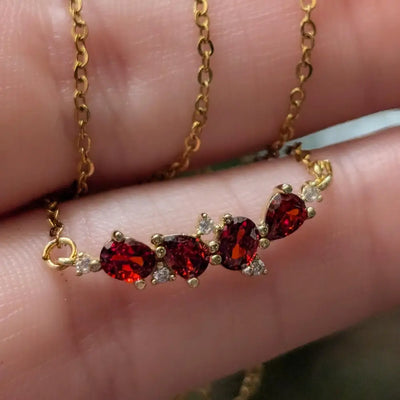 The Legacy Necklace - Garnet Necklaces Handmade Handcrafted