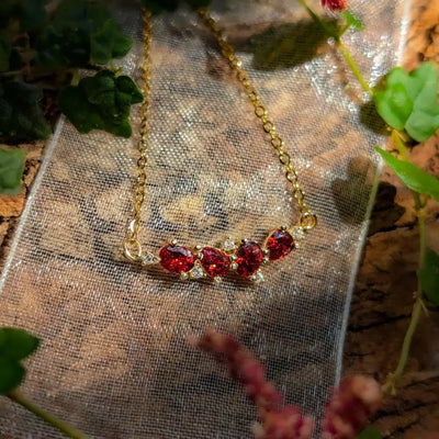 The Legacy Necklace - Garnet Necklaces Handmade Handcrafted