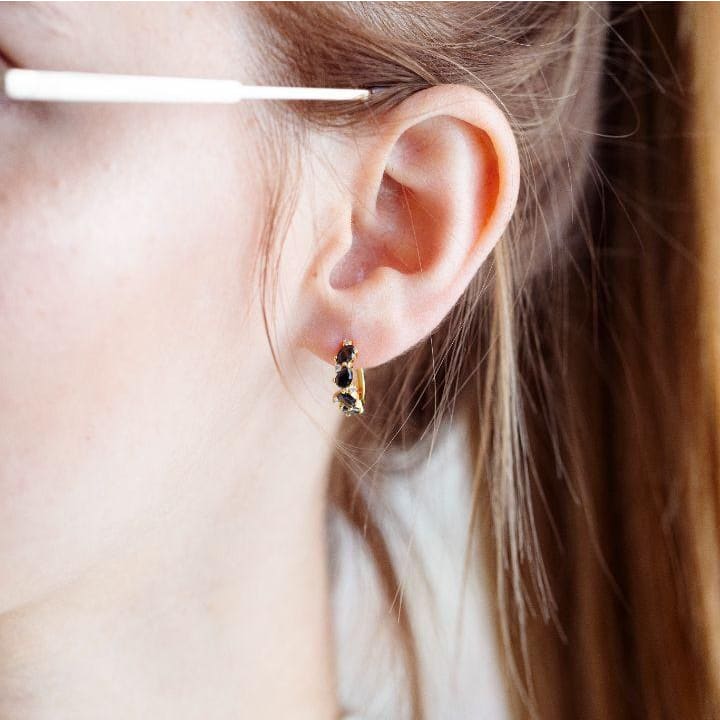 The Legacy Earrings - Onyx Hoops Earrings Handmade Handcrafted