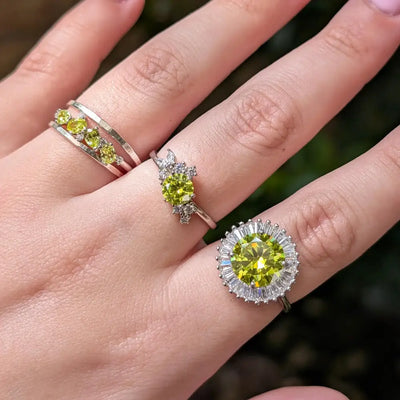 The Legacy - Peridot Cluster Ring Rings Handmade Handcrafted