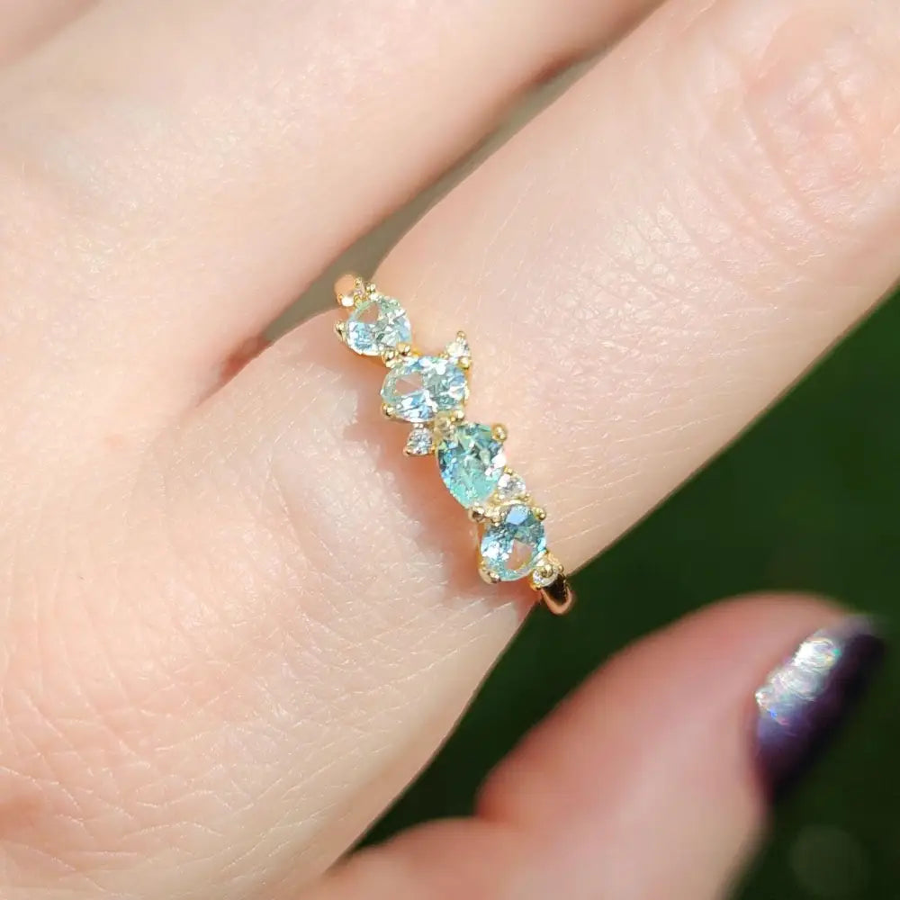 The Legacy Ring - Aquamarine Rings Handmade Handcrafted