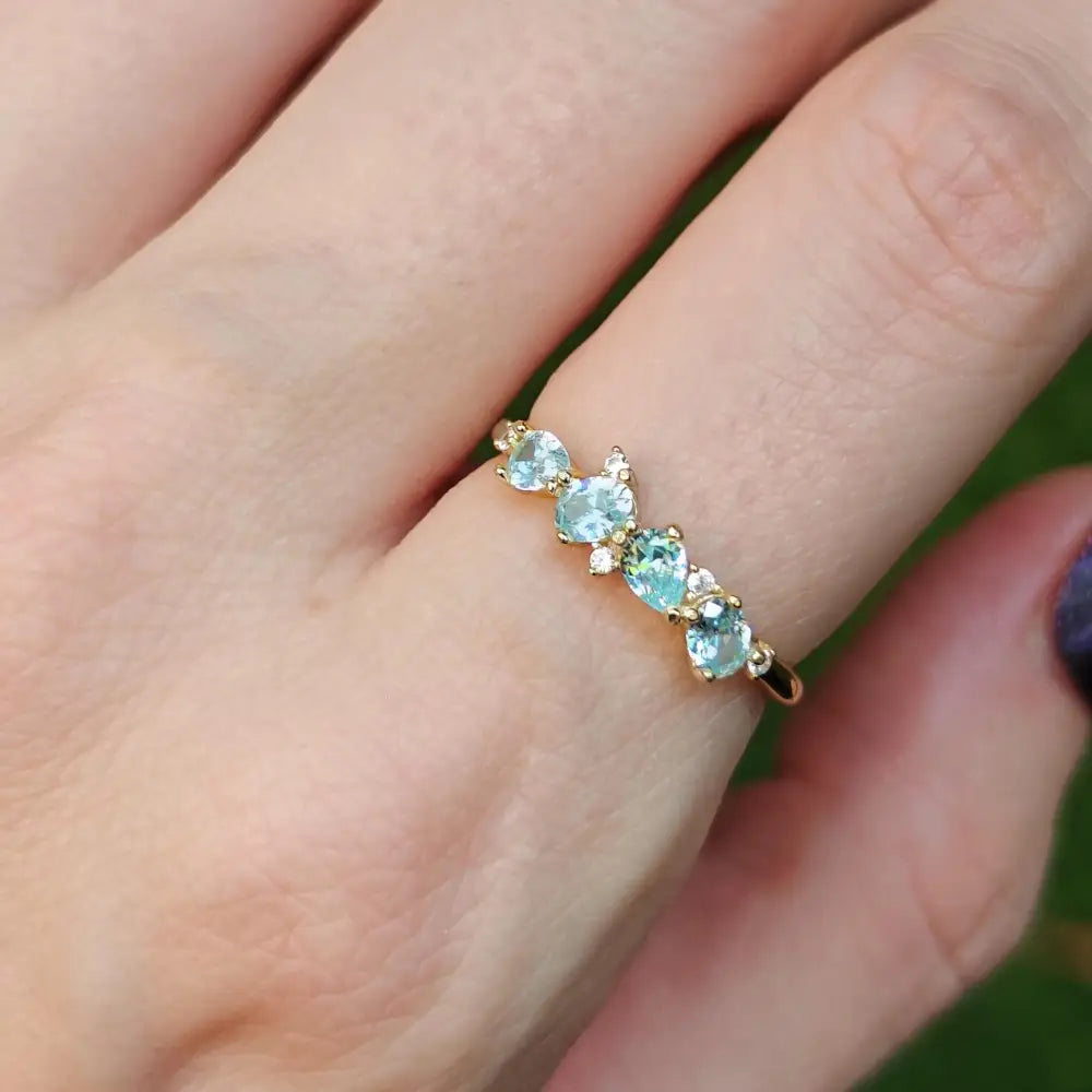 The Legacy Ring - Aquamarine Rings Handmade Handcrafted