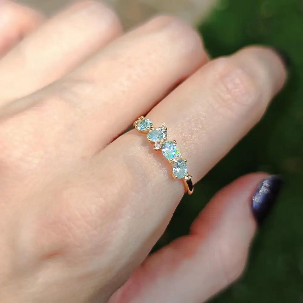 The Legacy Ring - Aquamarine Rings Handmade Handcrafted