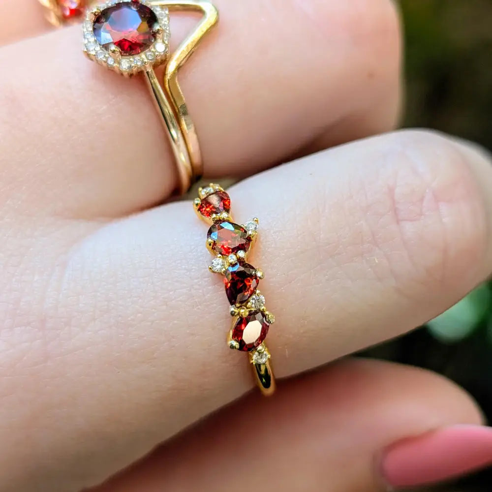 The Legacy Ring - Garnet Rings Handmade Handcrafted