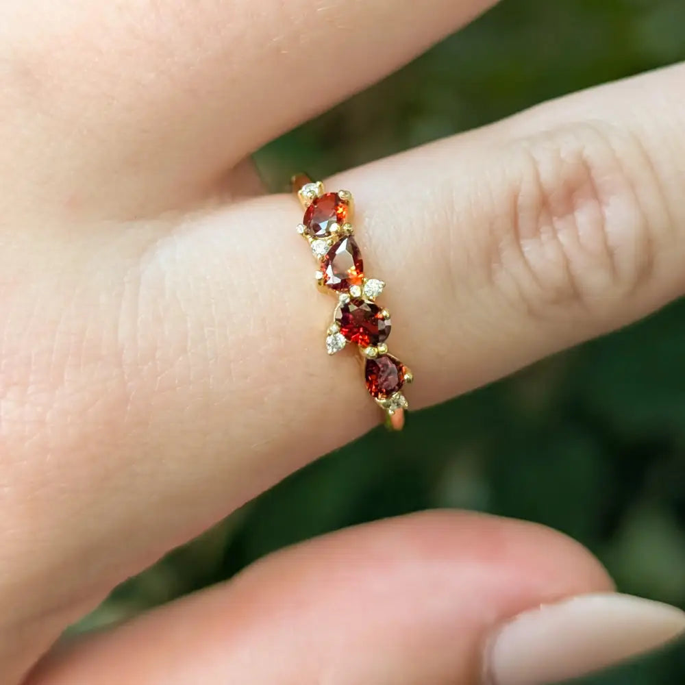 The Legacy Ring - Garnet Rings Handmade Handcrafted