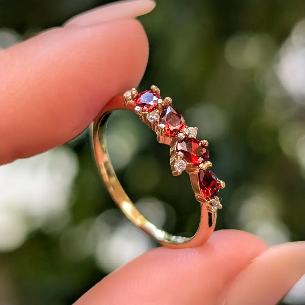 The Legacy Ring - Garnet Rings Handmade Handcrafted