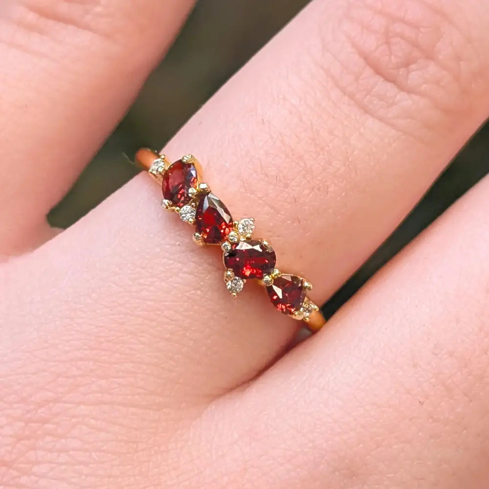 The Legacy Ring - Garnet Rings Handmade Handcrafted