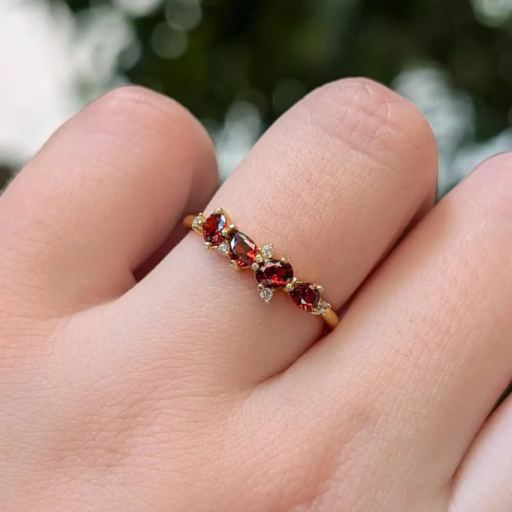 The Legacy Ring - Garnet Rings Handmade Handcrafted