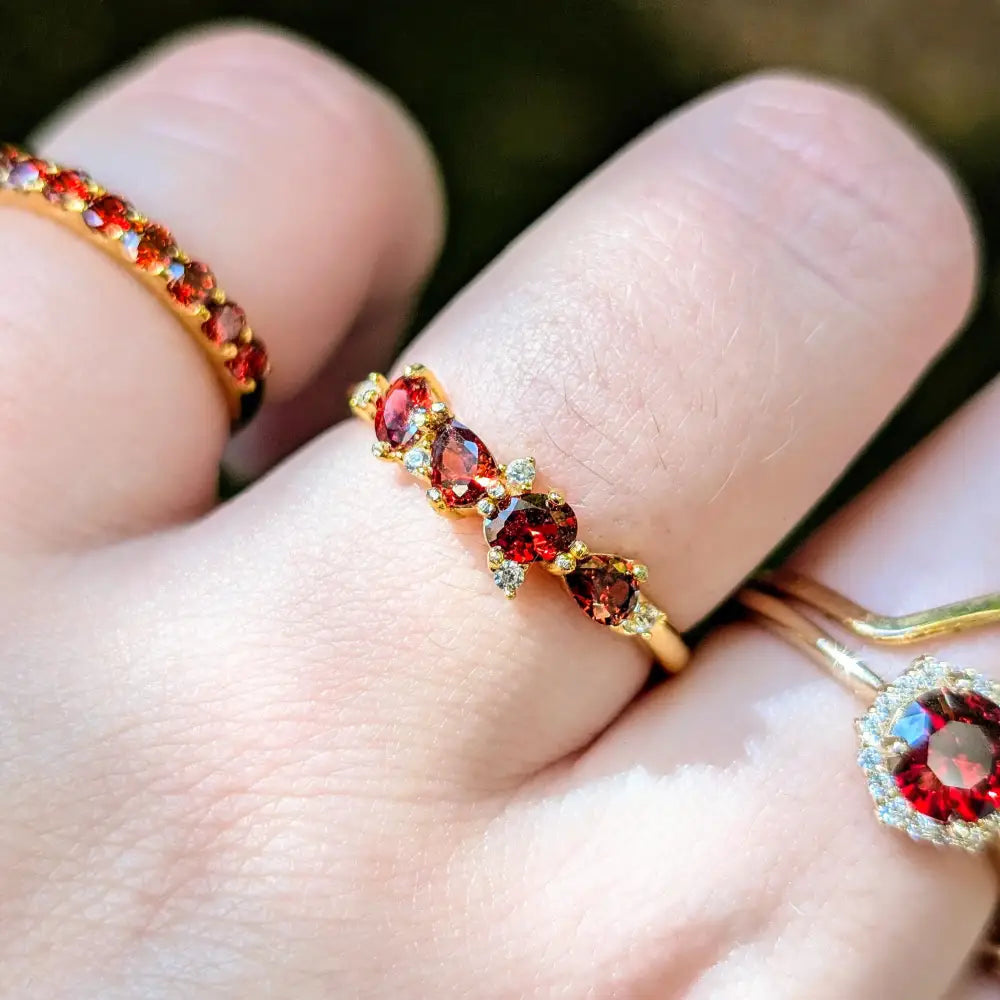 The Legacy Ring - Garnet Rings Handmade Handcrafted