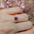 The Heirloom - Ruby Cluster Ring Rings Handmade Handcrafted