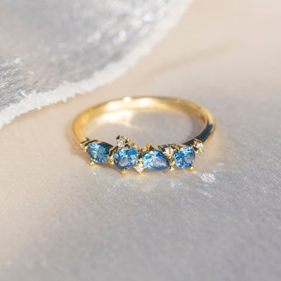 The Legacy - Sapphire Cluster Band Rings Handmade Handcrafted