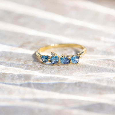 The Legacy - Sapphire Cluster Band Rings Handmade Handcrafted