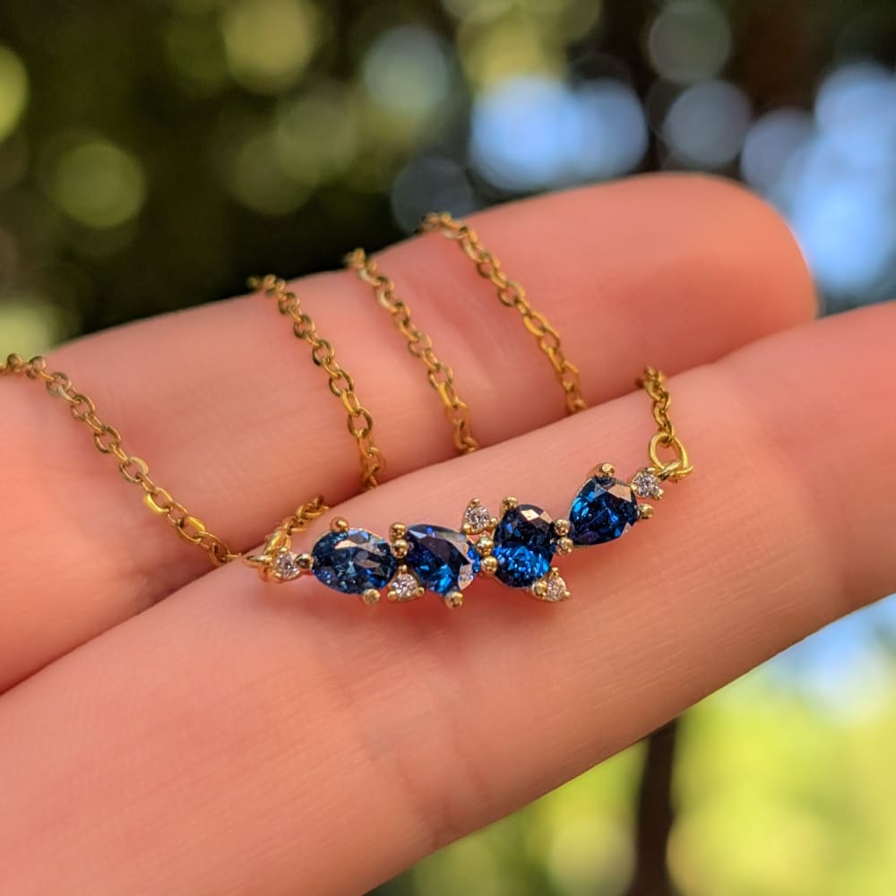 The Legacy Necklace - Sapphire Necklaces Handmade Handcrafted