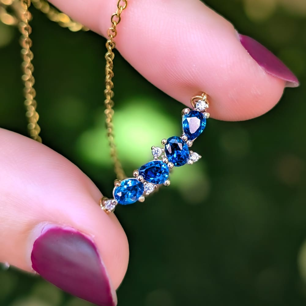 The Legacy Necklace - Sapphire Necklaces Handmade Handcrafted