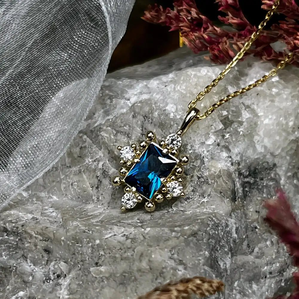 The Marielle - Sapphire Necklace Necklaces Handmade Handcrafted
