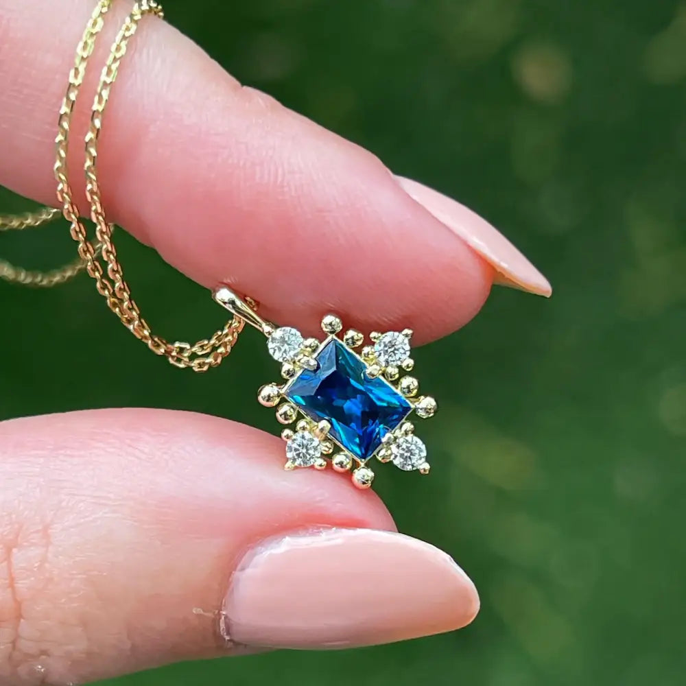The Marielle - Sapphire Necklace Necklaces Handmade Handcrafted