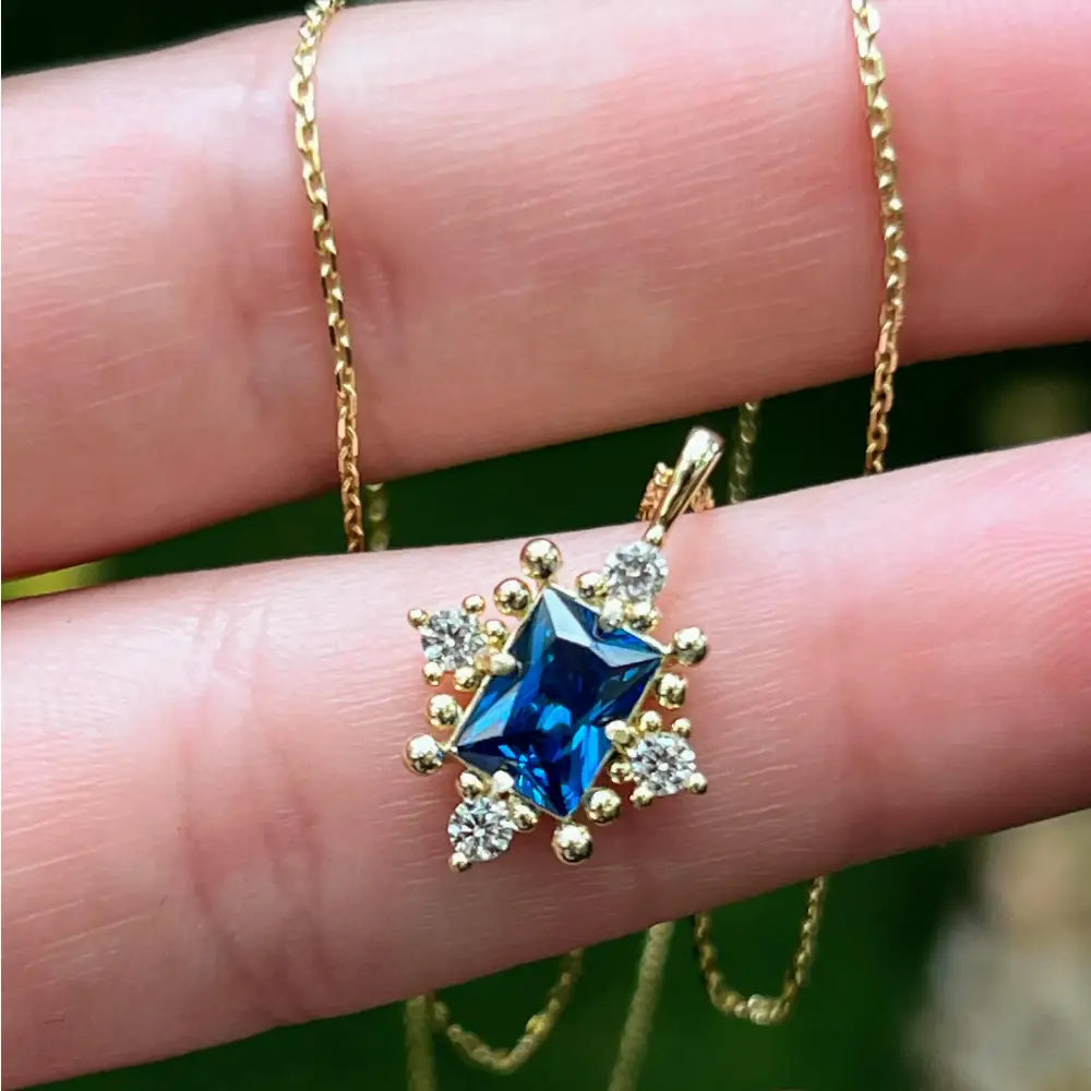 The Marielle - Sapphire Necklace Necklaces Handmade Handcrafted