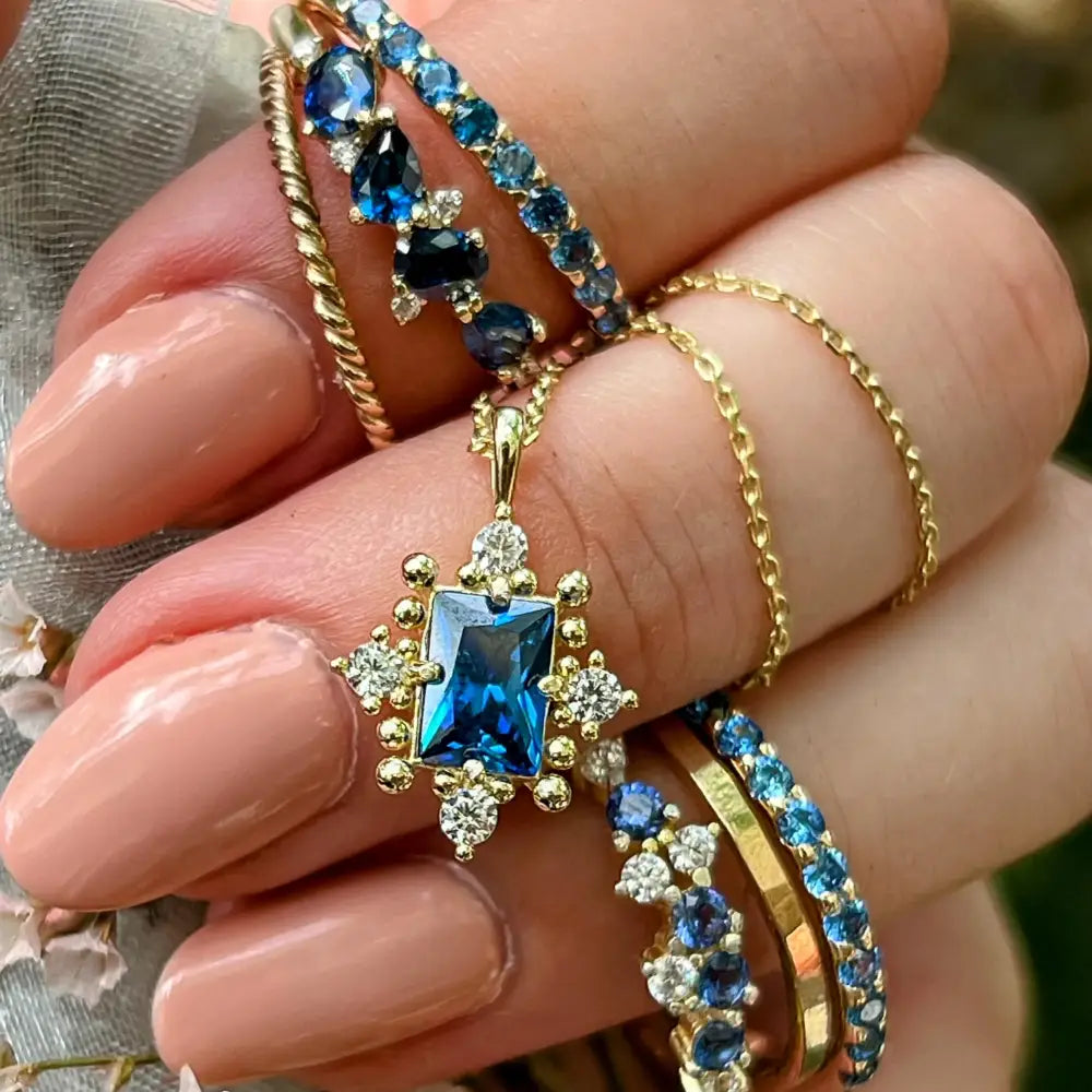 The Marielle - Sapphire Necklace Necklaces Handmade Handcrafted