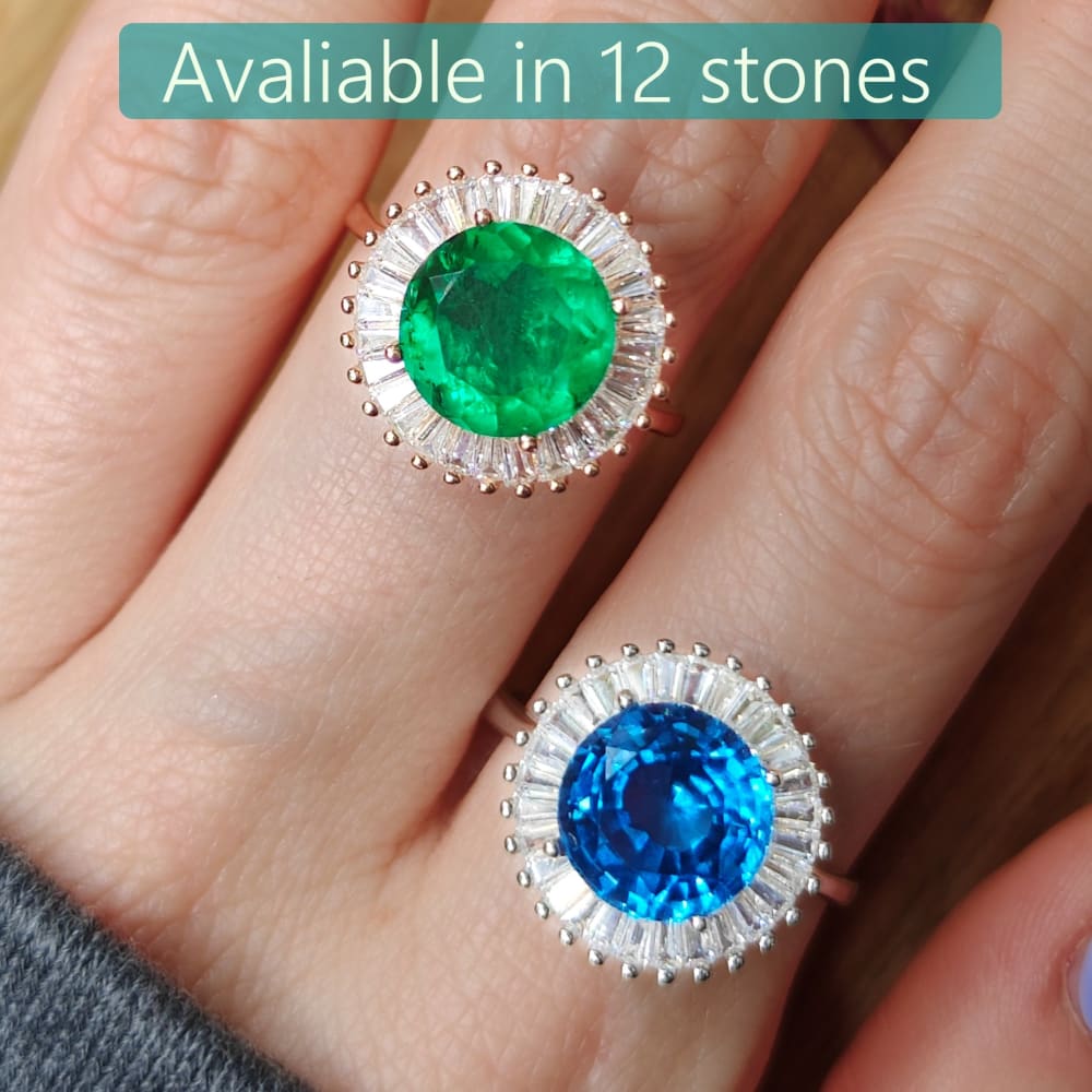 The Sunburst Gemstone Ring Rings Handmade Handcrafted