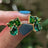 The Tulia - Emerald Cluster Studs Earrings Handmade Handcrafted