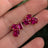 The Tulia - Ruby Cluster Studs Earrings Handmade Handcrafted