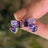 The Tulia - Amethyst Cluster Studs Earrings Handmade Handcrafted