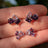 The Tulia - Amethyst Cluster Studs Earrings Handmade Handcrafted