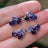 The Tulia - Amethyst Cluster Studs Earrings Handmade Handcrafted