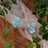 The Tulia - Aquamarine Cluster Studs Earrings Handmade Handcrafted