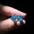 The Tulia - London Blue Topaz Cluster Studs Earrings Handmade Handcrafted