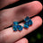 The Tulia - London Blue Topaz Cluster Studs Earrings Handmade Handcrafted