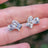 The Tulia - Moissanite Cluster Studs Earrings Handmade Handcrafted