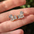 The Tulia - Moissanite Cluster Studs Earrings Handmade Handcrafted