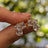 The Tulia - Moissanite Cluster Studs Earrings Handmade Handcrafted