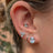 Tri-Cluster Aquamarine Earrings Earrings Handmade Handcrafted