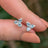 Tri-Cluster Aquamarine Earrings Earrings Handmade Handcrafted