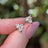 Tri-Cluster Champagne Sapphire Stud Earrings Earrings Handmade Handcrafted