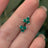 Tri-Cluster Emerald Stud Earrings Earrings Handmade Handcrafted