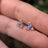 Tri-cluster Natural Tanzanite Earrings Earrings Handmade Handcrafted