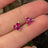 Tri-Cluster Ruby Stud Earrings Earrings Handmade Handcrafted