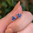 Tri-Cluster Sapphire Stud Earrings Earrings Handmade Handcrafted