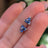 Tri-cluster Tanzanite Earrings LS Earrings Handmade Handcrafted