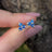 Tri-cluster Tanzanite Earrings LS Earrings Handmade Handcrafted