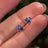 Tri-cluster Tanzanite Earrings LS Earrings Handmade Handcrafted