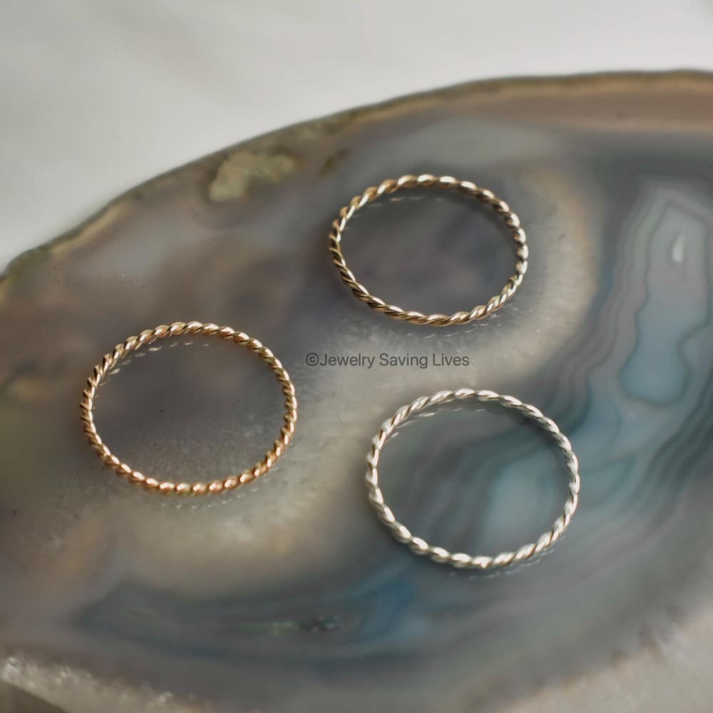 Twisted Band Ring Rings Handmade Handcrafted