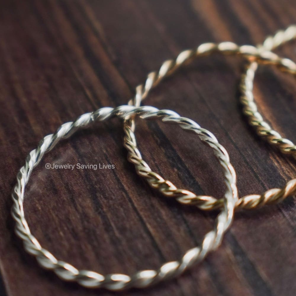 Twisted Band Ring Rings Handmade Handcrafted